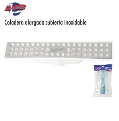 COLADERA ALARGADA 5 X 30 CM C/CUBIERTA INOX FLEXIMATIC 2625 1