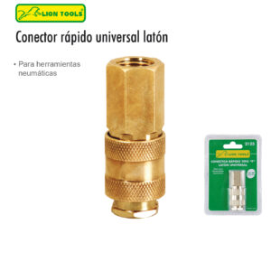 CONECTOR NEUMATICO RAPIDO F 1/4 LATON UNIVERSAL LION