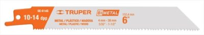 Segueta sierra sable 6' pulgadas 10-14 DPP recta usos generales SE-614G 10790 Truper