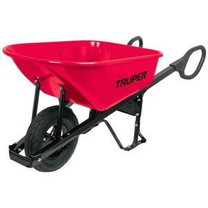 Carretilla 6 ft 120 litros reforzadamangos con asas CAT-60NDX 10926 Truper