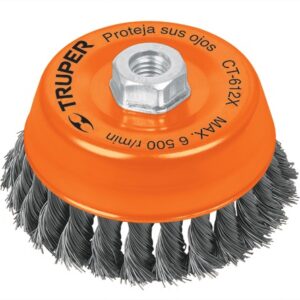 Carda de copa, alambre trenzado grueso 5 para esmeril CT-612X 11542 Truper