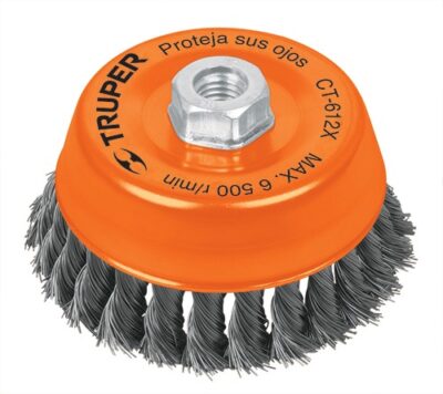 Carda de copa, alambre trenzado grueso 5 para esmeril CT-612X 11542 Truper
