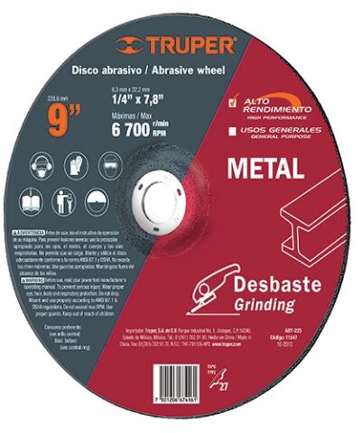 Disco desbaste de metal 9 pulgadas ABT-223 11547 Truper