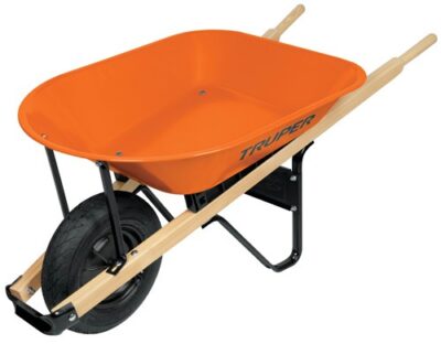 Carretilla 4.5 ft litros mangos demadera 1-3/4 llanta ligera CAT-45WS 11748 Truper