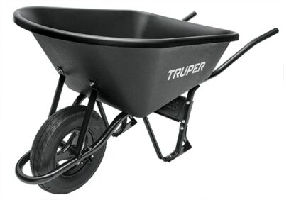 Carretilla 6 ft 120 litros con bandeja plástica llanta reforzada CAT-60PL 11777 Truper