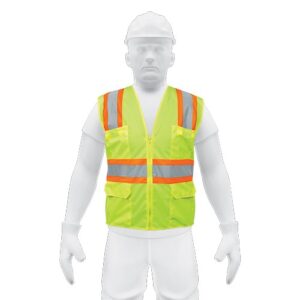 Chaleco de seguridad con bolsas color verde CHS-700V 13476 Truper
