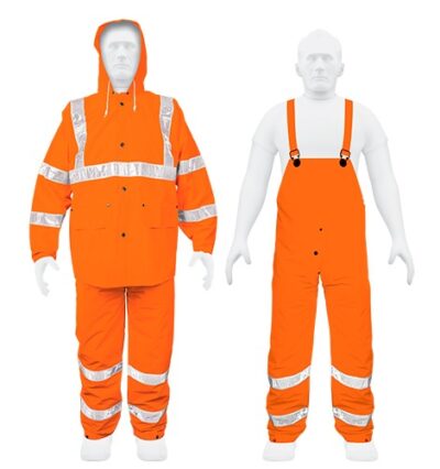 Conjunto impermeable reflejante naranja talla Mediana PVC TRA-NAR-M 17408 Truper