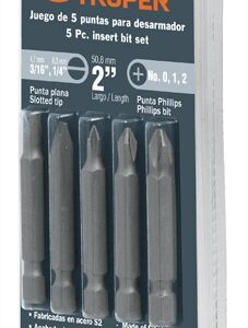 Juego de 5 puntas para desarmador 2' P5-25 17786 Truper