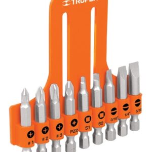 Juego 9 puntas combinadas largo 2 pulgadas en organizador PUN-9 17789 Truper