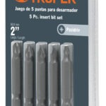 Juego de 5 puntas Pozidriv largo 2 pulgadas blister PZ-25 17799 Truper