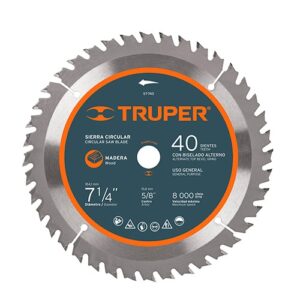 Sierra circular para madera 7 1/4 40 dientes centro 5/8' ST-740 18301 Truper