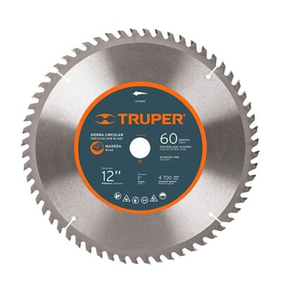 Sierra circular para madera 12 pulgadas 60 dientes centro 1 pulgada ST-1260E 18312 Truper