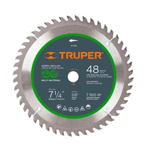 Sierra circular para cortar plástico - formaica 7 1/4 48 dientes ctr 5/8' ST-748 18317 Truper