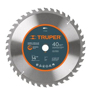 Sierra circular para madera 14' pulgadas 40 dientes centro 1' ST-1440E 18322 Truper