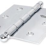 Bisagra 3 x3 acero cromo mate cabeza redonda perno suelto SANTUL 6941