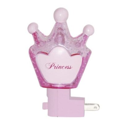 Lámpara de noche corona rosa luz rosa 1 led SANELEC 2126 1