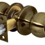 Pomo trubal tubular latón antiguo recámara,   BALT-LA-RP 23659 Hermex