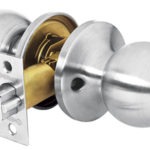 cerradura de Pomo trubal tubular cromo mate, recámara,   BALT-CM-RP 23660 Hermex