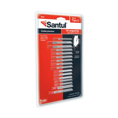 Seguetas para caladora zanco Up/mad met y plast jgo 16 piezas SANTUL 8050