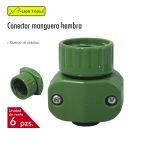 CONECTOR PARA MANGUERA 1/2 HEMBRA PLASTICO 6 PZS LION