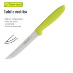 CUCHILLO STEAK MANGO PLASTICO VERDE LISO LION TOOLS