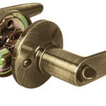 Cerradura de manija para baño latón antiguo,CEMA-2B 43660 Hermex