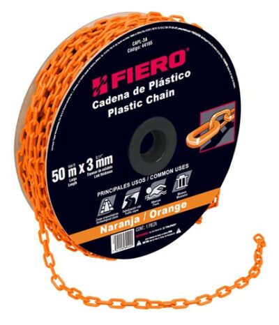 Cadena de plástico de 3mm, naranja CAPL-3A 44165 Fiero