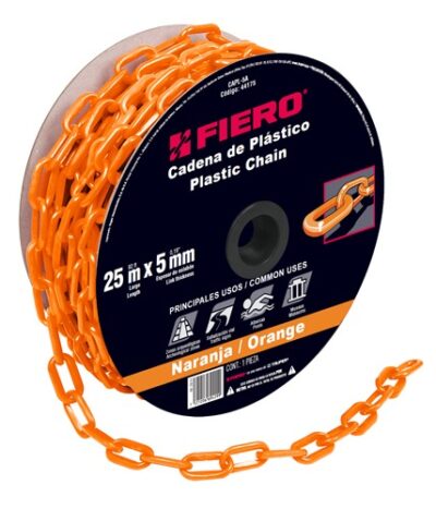 Cadena de plástico de 5mm, naranja CAPL-5A 44175 Fiero