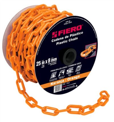 Cadena de plástico de 8mm, naranja CAPL-8A 44185 Fiero