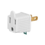 Adaptador 3 a 2 patas blanco AD-32B-G 46255 Volteck