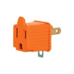 Adaptador 3 a 2 patas naranja Volteck AD-32N-G 46256 Volteck
