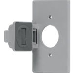 Placa contacto redondo policarbonato para intemperie Standard PPIN-SES 46411 Volteck