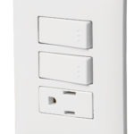 Placa armada contacto y 2interruptores línea Italiana blanco PA-APCO-I2B 46456 Volteck