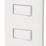 Placa armada interruptor sencillo y escalera color blanco PA-APDO-EIB 46462 Volteck