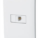 Placa armada con entrada para teléfono línea Italiana color blanco PA-TE-IB 46467 Volteck