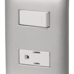 Placa armada contacto e interruptor línea Italiana plata PA-APCO-IP 46473 Volteck