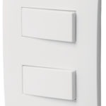 Placa armada interruptor sencillo y escalera linea Oslo color  blanco PA-APDO-EOB 46495 Volteck