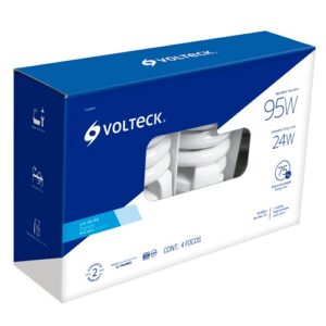 Foco espiral 24w espiral T4 Volteck F-24EX4 46826 Volteck