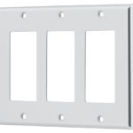 Placa 3 ventanas de acero inoxidable línea Classic PXTR-CL 47191 Volteck