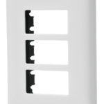 Placa 3 módulos de ABS línea Italiana color blanco PPTR-IB 48136 Volteck