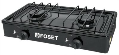 Parilla de gas 2 quemadores color negro PAGA-2N 48146 Foset