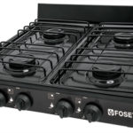 Parilla de gas 4 quemadores color negro PAGA-4N 48149 Foset