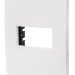 Placa 1 módulo de ABS línea Oslo color blanco PPSE-OB 48303 Volteck