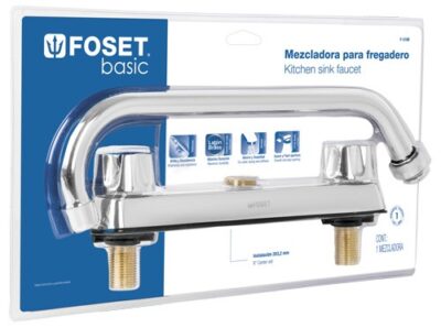 Mezcladora fregadero manerales hexagonal Basic blister F-318B 49968 Foset