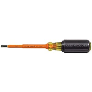 Desarmador aislado gabinete barra redonda 3/16 x 4 pulgadas 601-4-INS klein tools