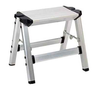 Escalera de aluminio de tijera1 escalón taburete 30 cm SANTUL 7309
