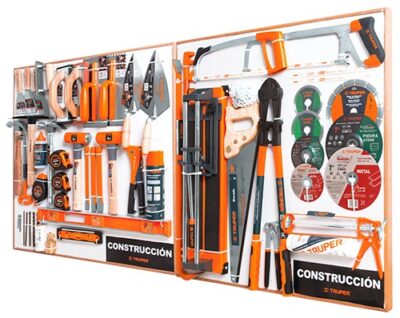 Exhibidor construcción,80x80,2 secciones EX80-CON-2T 55906 Truper