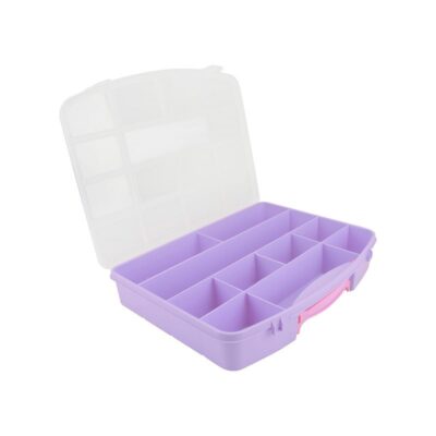 Organizador 13 cuerpo rosa lila tapa transparent SANTUL 5765