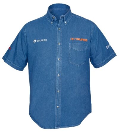 Camisa de mezclilla, manga corta, talla mediana CAM-MEZ-CM 60341 Truper