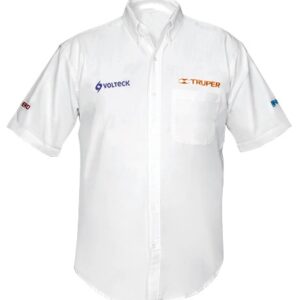 Camisa blanca, manga corta, talla mediana CAM-BCO-CM 60365 Truper
